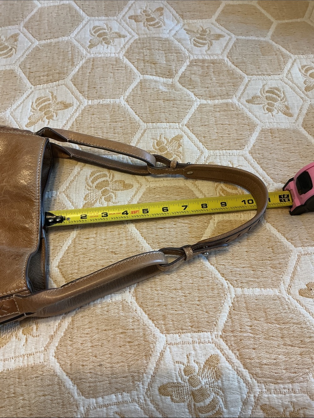 FRYE DISTRESSED LEATHER BUCKET BAG - Picture 9 of 9